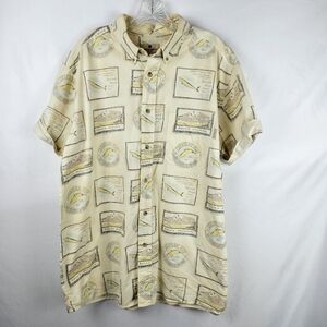 Vtg Woolrich Mocassin Fish Button Up Shirt Lg Fishermen Outdoors Dadcore Rugged